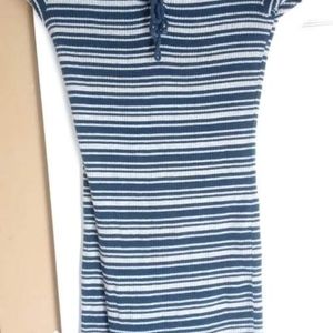 Women's Pre Owned Blue White Dress Size Medium By Derek Heart.